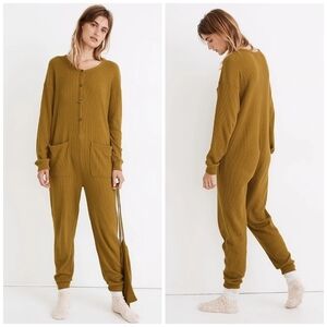 Madewell Waffle Knit Union Suit One-Piece Pajamas